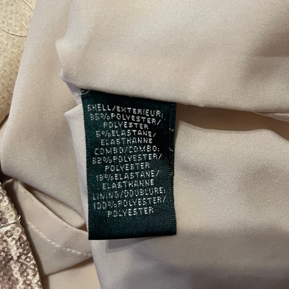 Lauren Ralph Lauren Champagne Sequin Floral Jacquard Dress - Picture 12 of 15